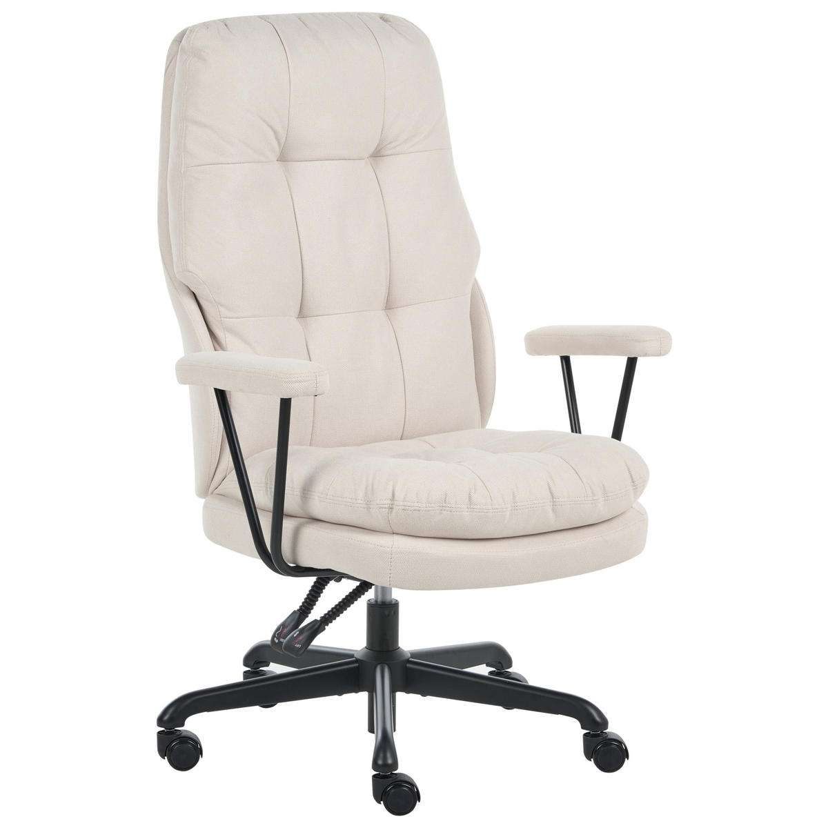 KANCELÁŘSKÁ ŽIDLE Látka Krémově bílá Melocush - krémová, textil (75/106/66cm) - Beliani