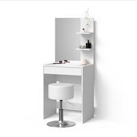 SCHMINKTISCH Nola Weiß 60 cm mit Hocker - Weiß, Holzwerkstoff (60/140/40cm) - Livinity®