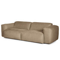 3-SITZER SOFA - Taupe/Schwarz, Kunststoff/Textil (251/71/102cm) - home24