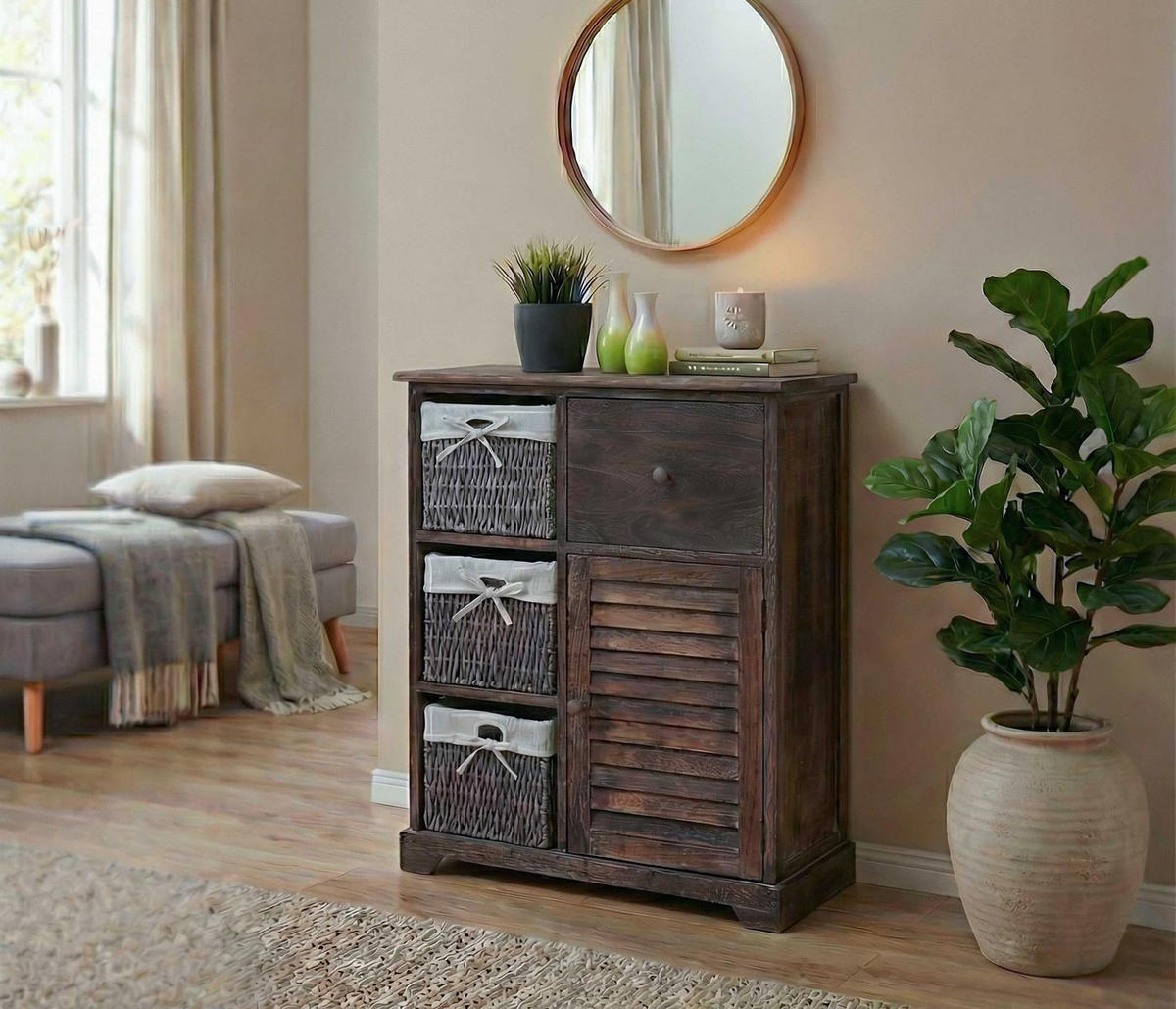 KOMMODE Braun - Braun, Holz (60/80/30cm) - MCW