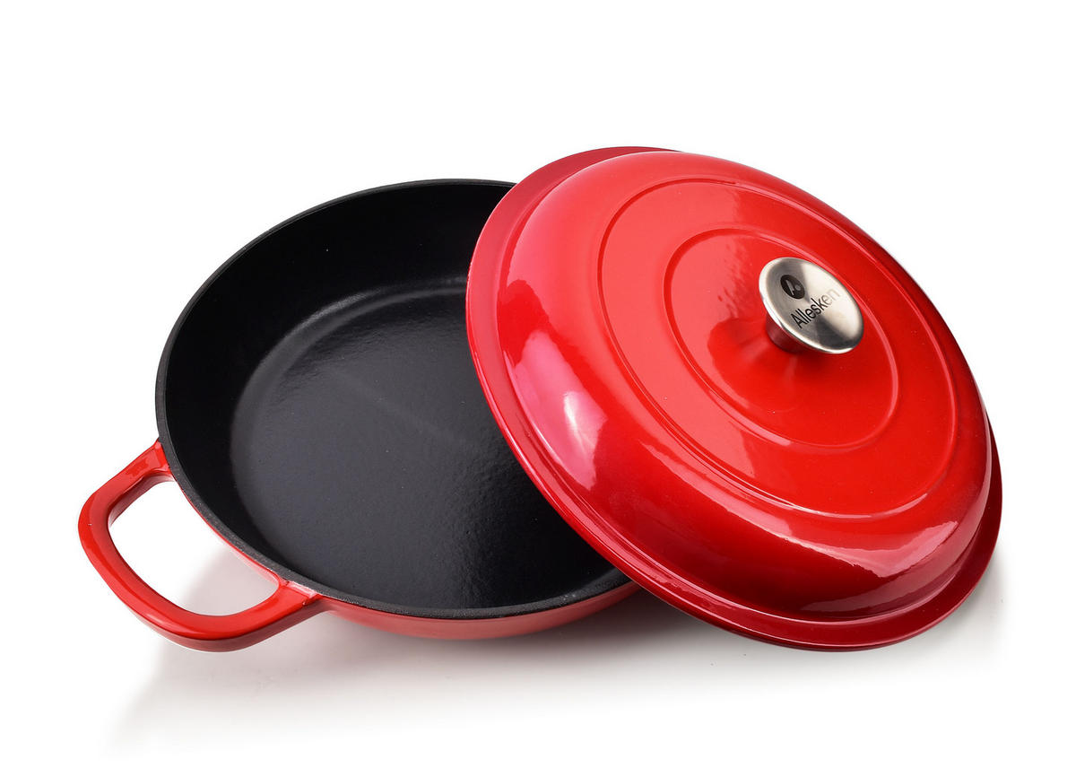 BRATPFANNE Rodeluxe Rot 26/26/11 cm Metall - Rot, Metall (26cm) - Mondex