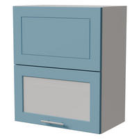 KLAPPHÄNGESCHRANK Bari W8BS/60-AV Weiß / RAL 5024 pastellblau 60 / 32,5 / 72cm - Blau/Weiß, Holz/Holzwerkstoff (60/72/32.5cm) - Feldmann-Wohnen