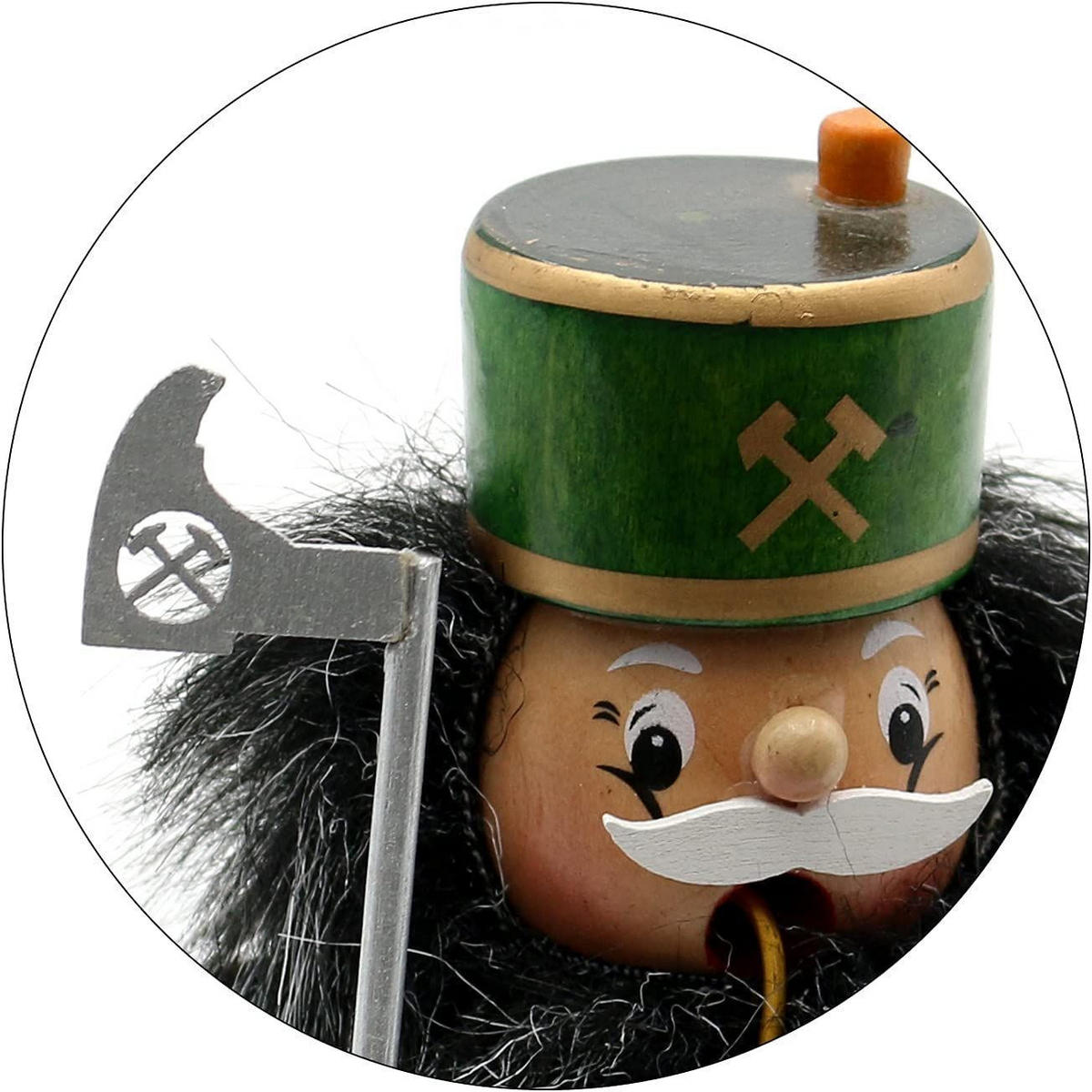 RAUCHFIGUR Bergmann mit Umhang u. Laterne 9/6/17 cm - Schwarz, Holz (6/17/9cm) - Dekoteam24