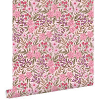 TAPETE Blumen 50 x 900 cm - Pink, Papier (50/900cm) - ESTAhome