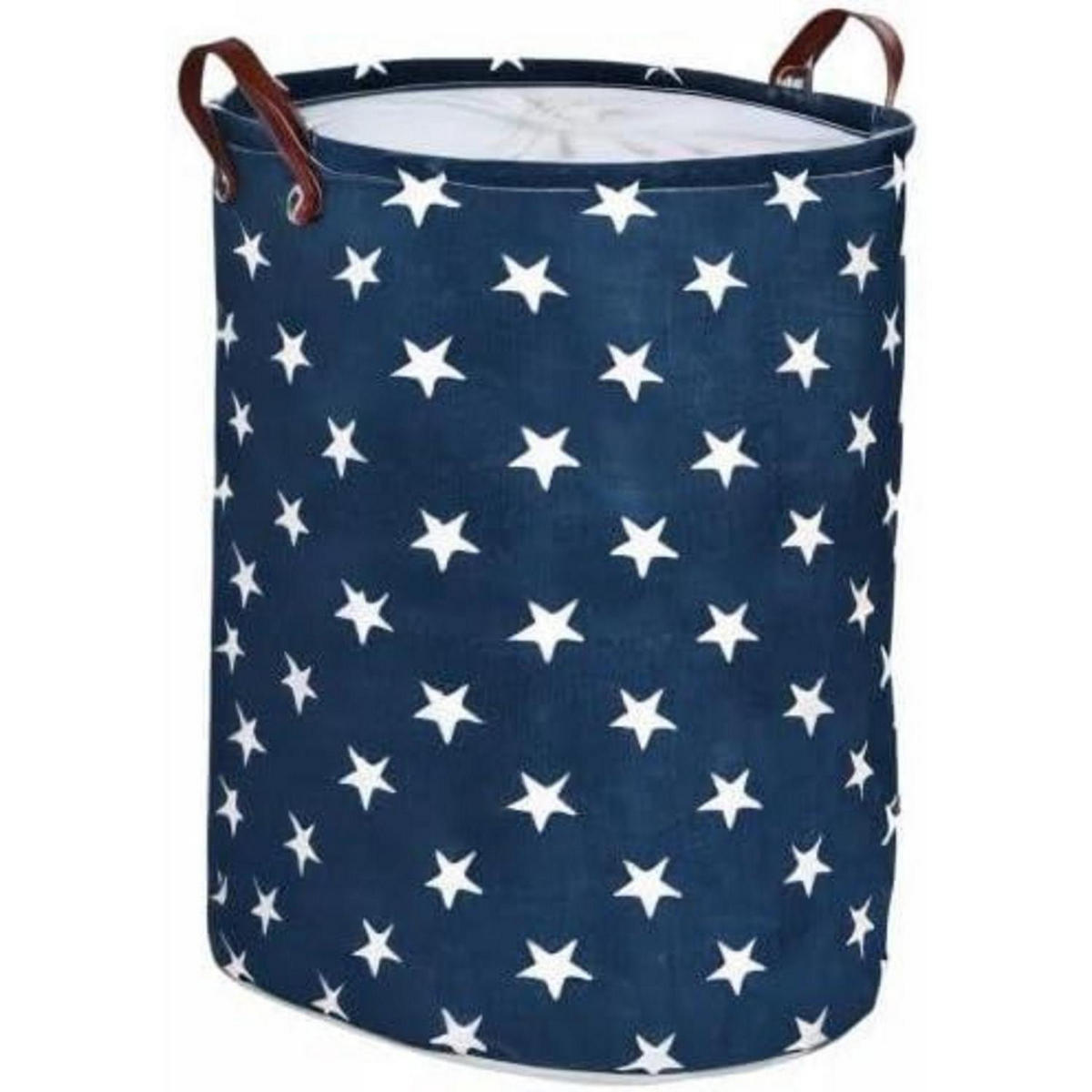 WÄSCHEKORB mit Tunnelzug 61 cm Blau Star - Blau, Textil (40.5/61/40.5cm)