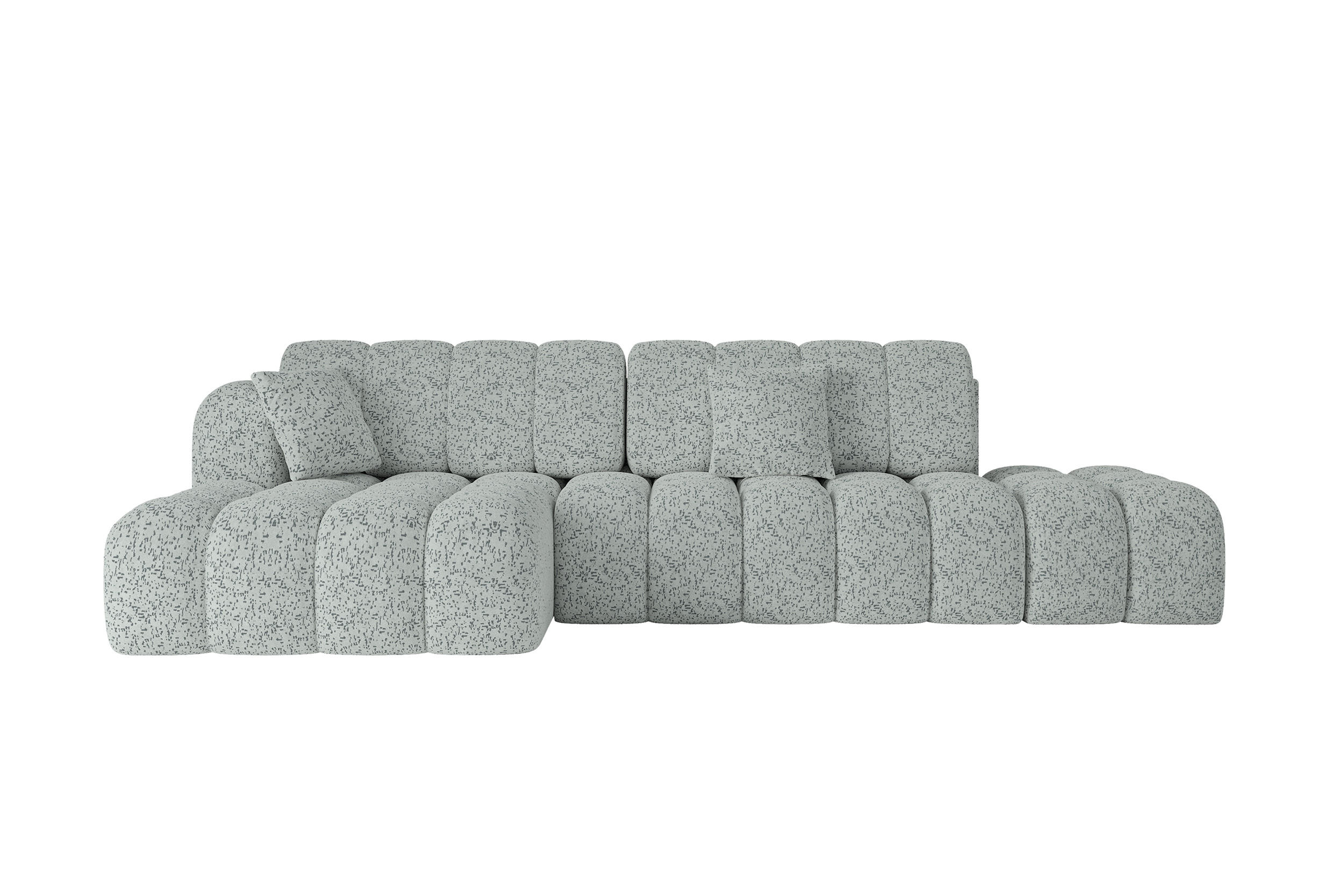 ECKSOFA mit Schlaffunktion Ottomane Links OLEA-L2 321x164x75 Grün Tissu - Smaragdgrün/Schwarz, Holzwerkstoff/Kunststoff (321/164cm) - ALTDECOR