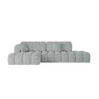 ECKSOFA mit Schlaffunktion Ottomane Links OLEA-L2 321x164x75 Grün Tissu - Smaragdgrün/Schwarz, Holzwerkstoff/Kunststoff (321/164cm) - ALTDECOR