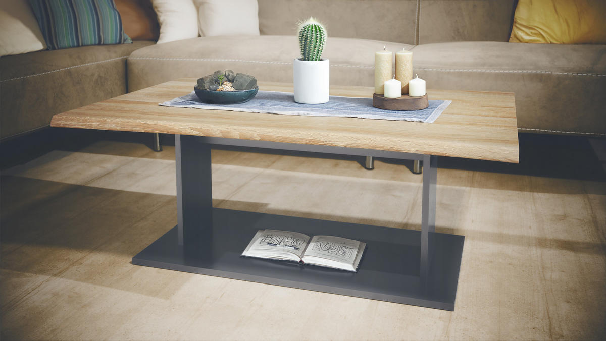 COUCHTISCH Melo Eiche sägerau - Eiche San Remo, Holzwerkstoff (67.5/102/40cm) - Vladon