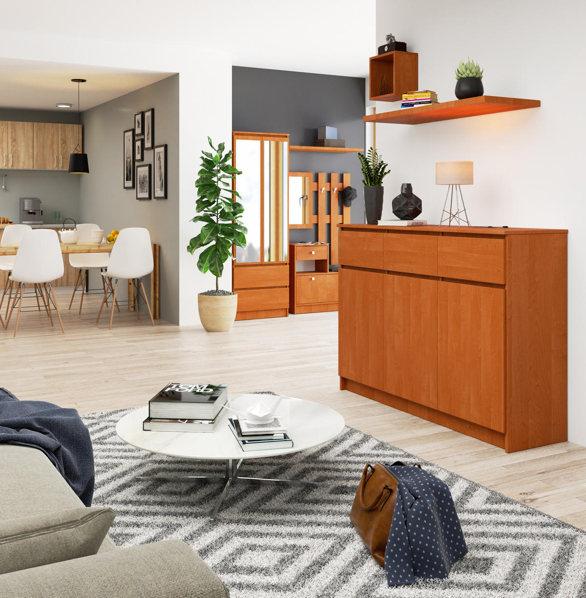 KOMMODE Erlefarben 99/138/40 - Erlefarben, Holzwerkstoff (138/99/40cm) - RAUMHIRSCH FURNITURE