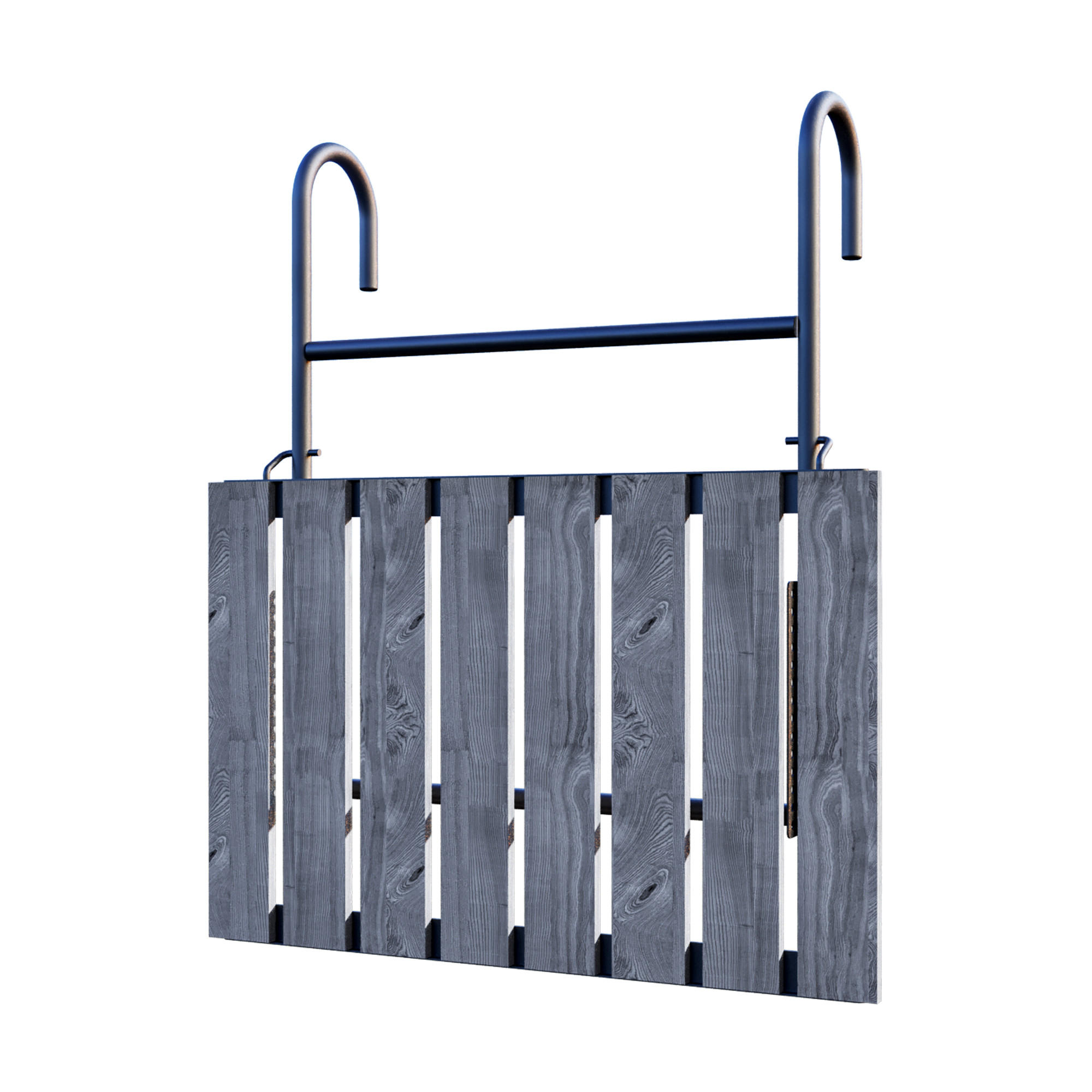 BALKONHÄNGETISCH Petäjävesi - Grau, Holz/Metall (40/60/58cm) - [en.casa]