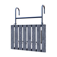 BALKONHÄNGETISCH Petäjävesi - Grau, Holz/Metall (40/60/58cm) - [en.casa]