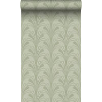 TAPETE Art Decó Muster 50 x 900 cm - Grün, Papier (50/900cm) - Origin Wallcoverings