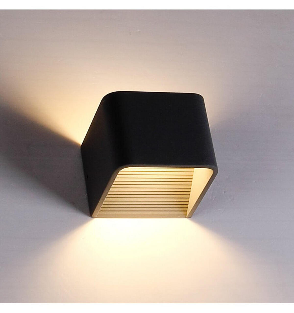 WANDLEUCHTE Quadra, Schwarz, 10cm - Schwarz, Metall (10/8/10cm) - KOSILUM