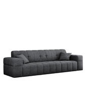SOFA 3 Sitzer NIMES Stoff Perfect Harmony Dunkelgrau - Dunkelgrau, Holz (245/82/92cm) - Kaiser Möbel