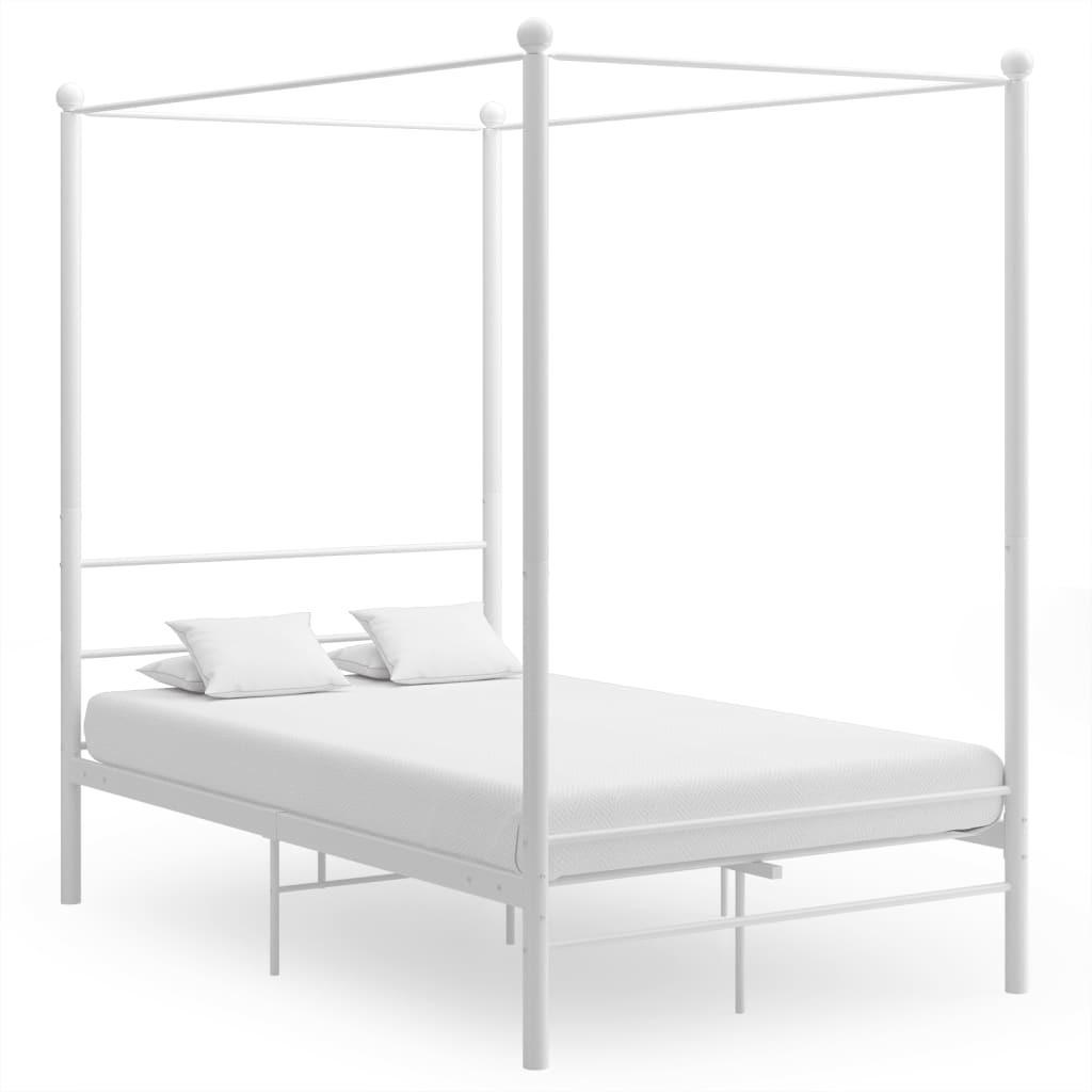 HIMMELBETT Weiss Metall 140/200 Cm - Weiß, Metall (140/200cm) - vidaXL