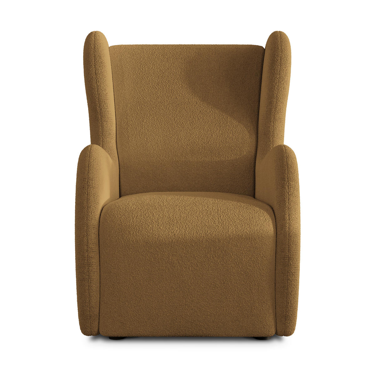 MASSENO Relaxační Křeslo MASTI, Látka s přezkami Medová - med, kompozitní dřevo (74/100/86cm) - MASSENO
