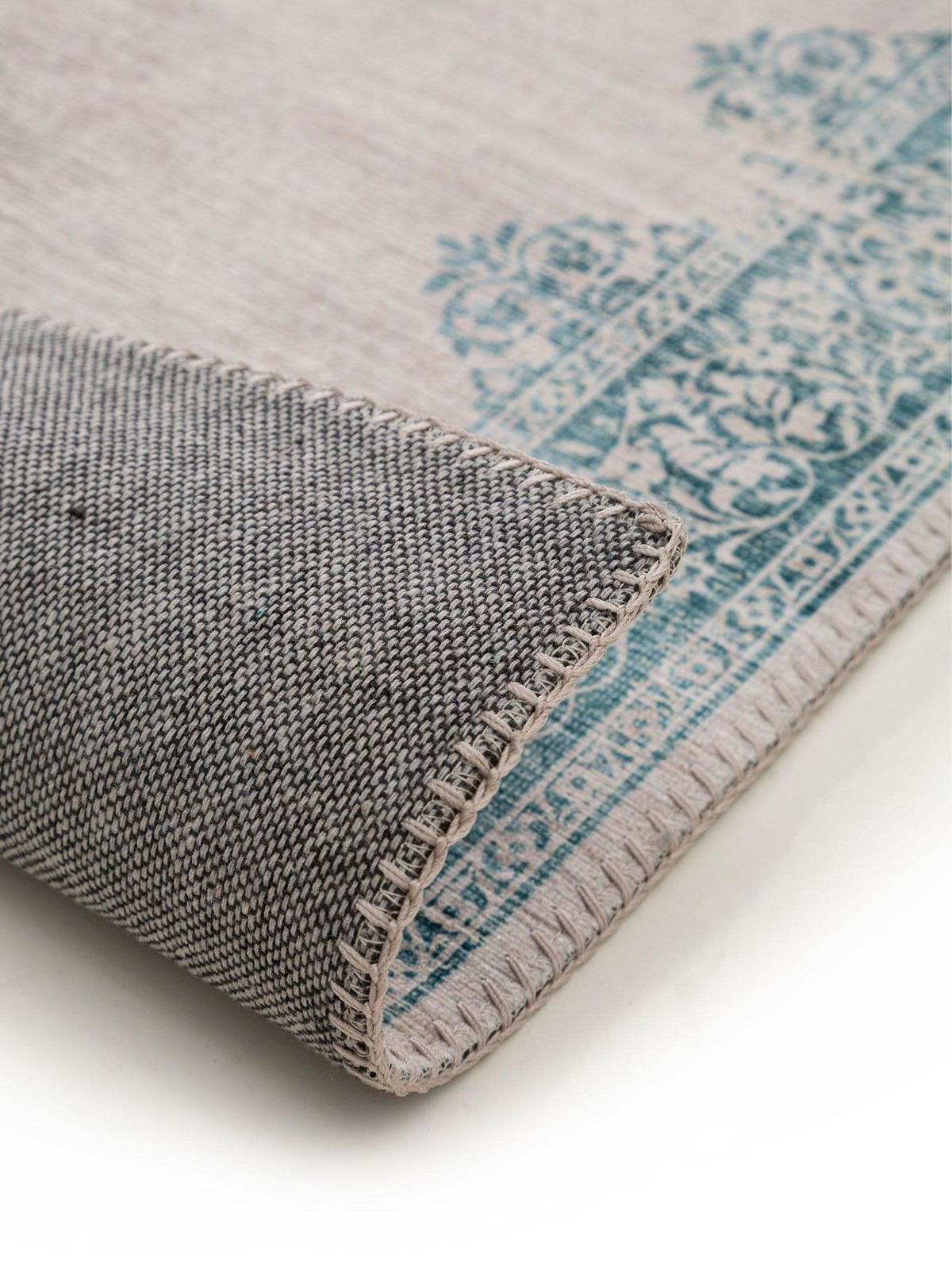 LÄUFER Laury Türkis 80x240 cm - Türkis, Kunststoff/Textil (80/1cm) - KUNSTLOFT
