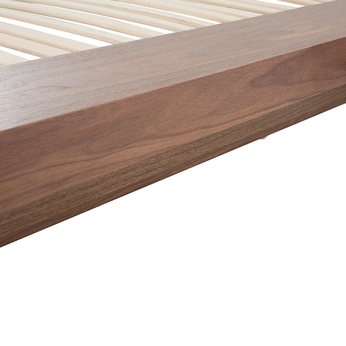 BETT mit Lattenrost 180x200 cm Heller Holzfarbton Zen - Hellbraun, Holzwerkstoff (180/200cm) - Beliani