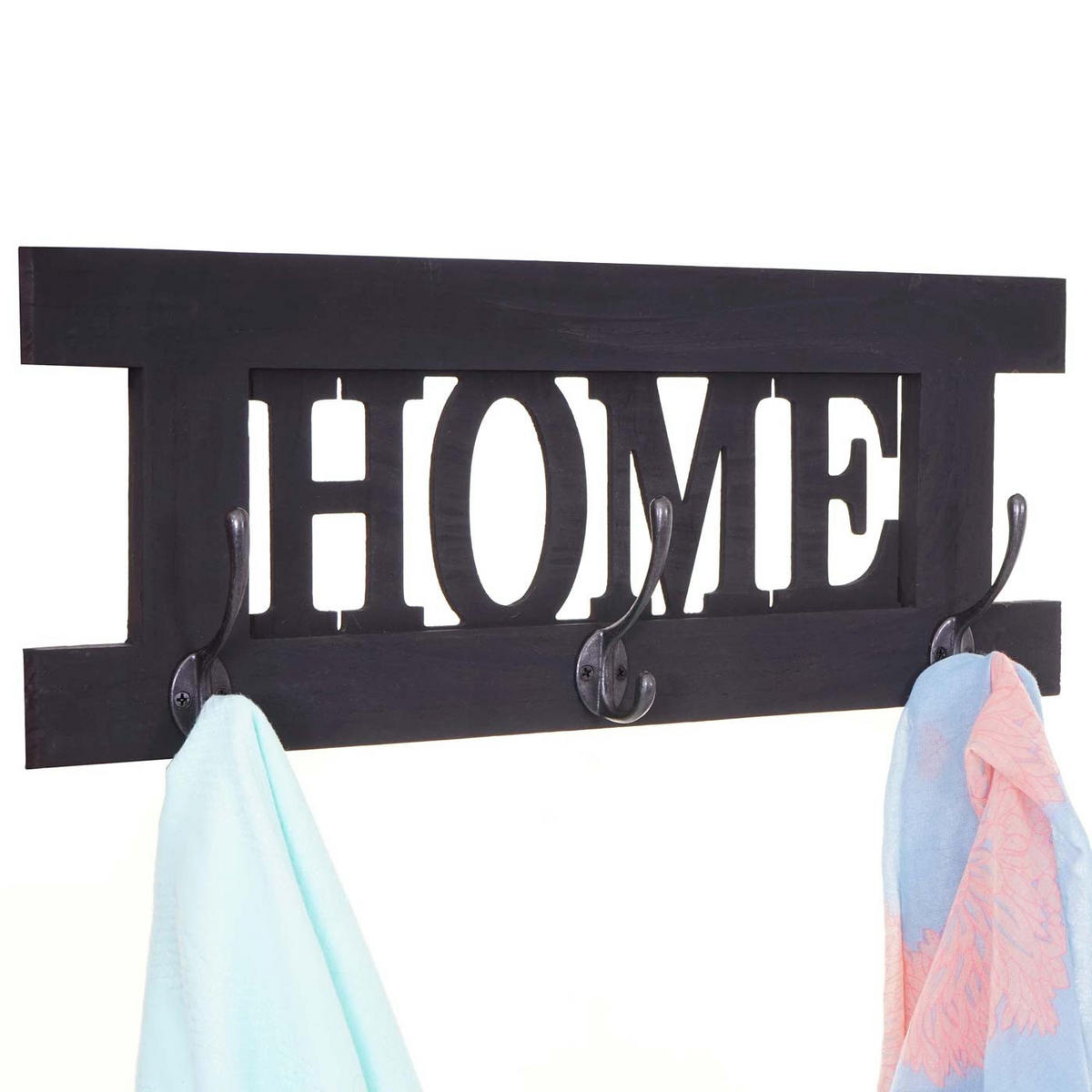 WANDGARDEROBE HOME SHABBY-LOOK Grau - Anthrazit, Holz (55/21/7cm) - MCW