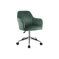 BÜROSTUHL ohne Armlehnen - 59 cmcm x 61.5 cmcm - Samt, Stoff - Smaragdgrün - ELEANA - Grün, Textil (59/89/61.5cm) - Vente-Unique