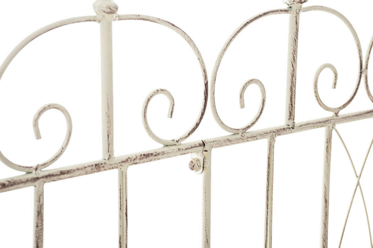 GARTENZAUN 4er Set Metall Antik-Creme - Creme, Metall (124/116cm) - CLP