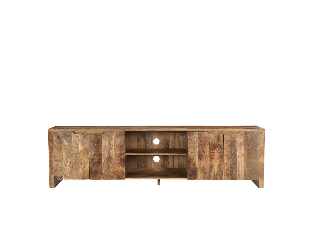 TV Board Sophie Mangoholz 200 cm / 40 cm Natur - Naturfarben, Holz (200/55/40cm) - Villa Möbel