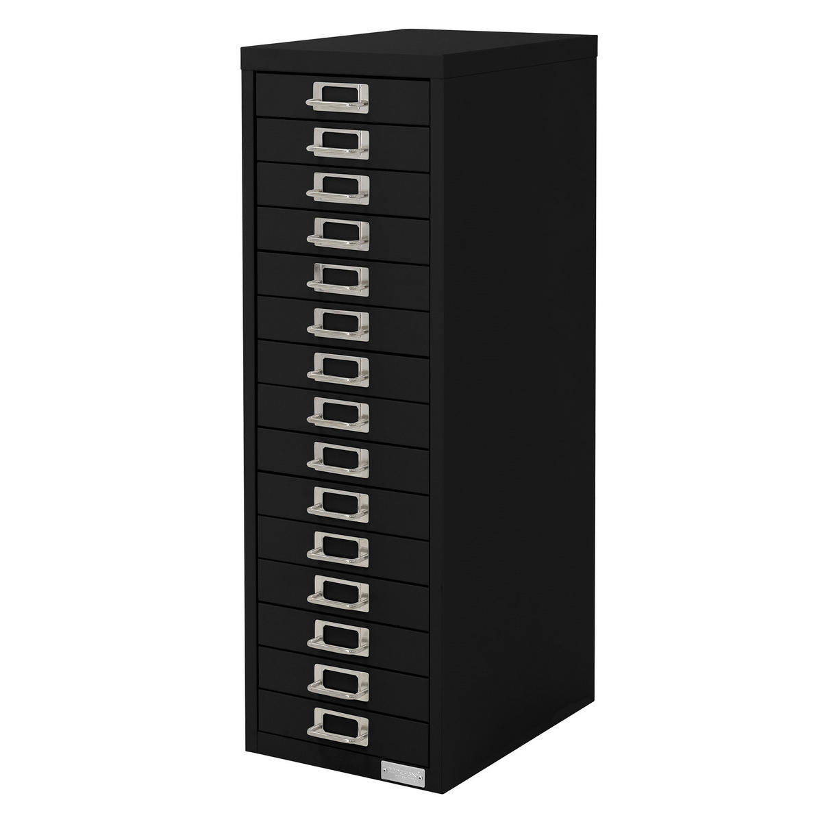 AKTENSCHRANK - Schwarz, Metall (28/87/38cm) - ML-DESIGN