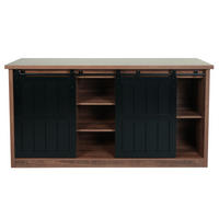 SIDEBOARD Braun, Schwarz - Schwarz/Braun, Holz (150/84/40cm) - MCW