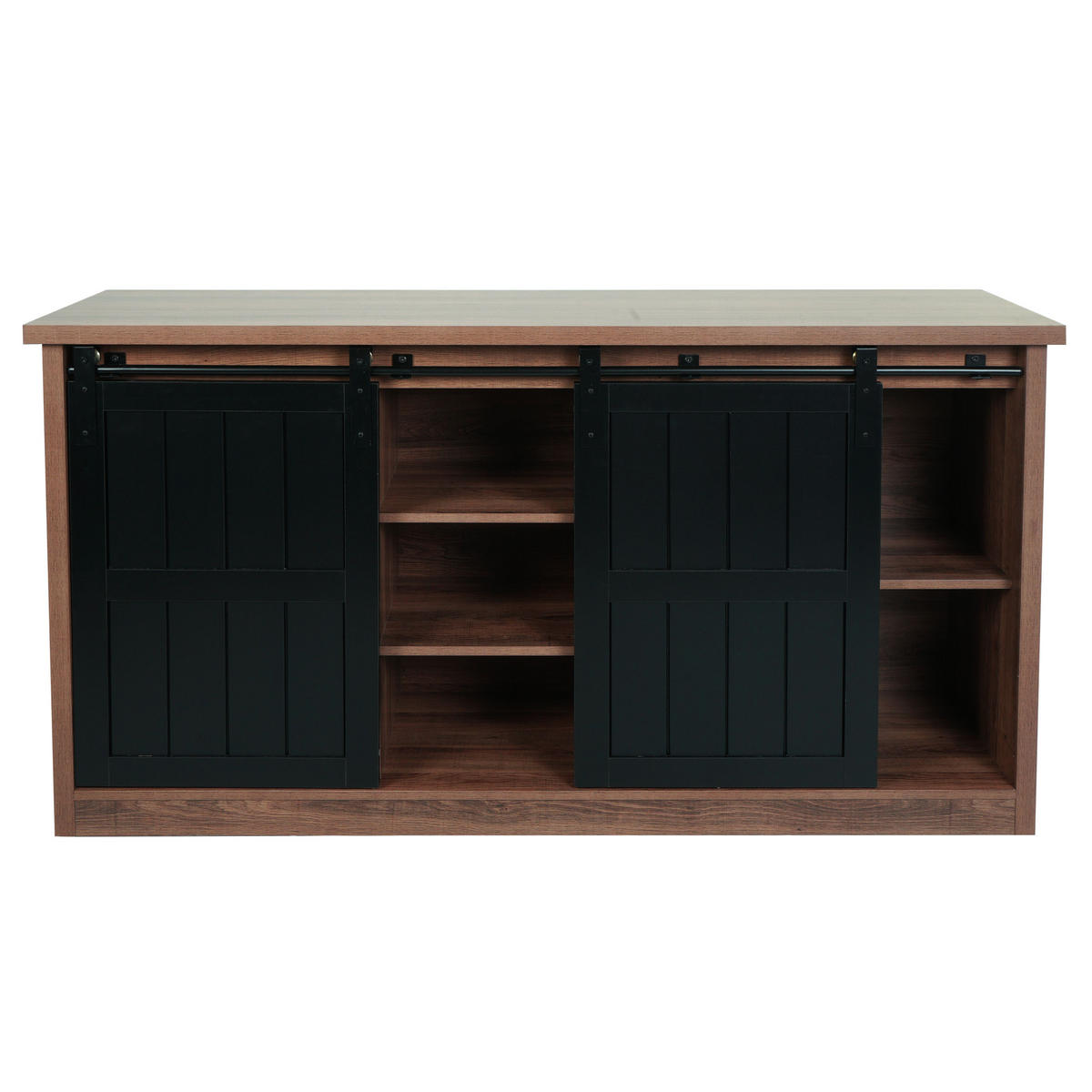 SIDEBOARD Braun, Schwarz - Schwarz/Braun, Holz (150/84/40cm) - MCW
