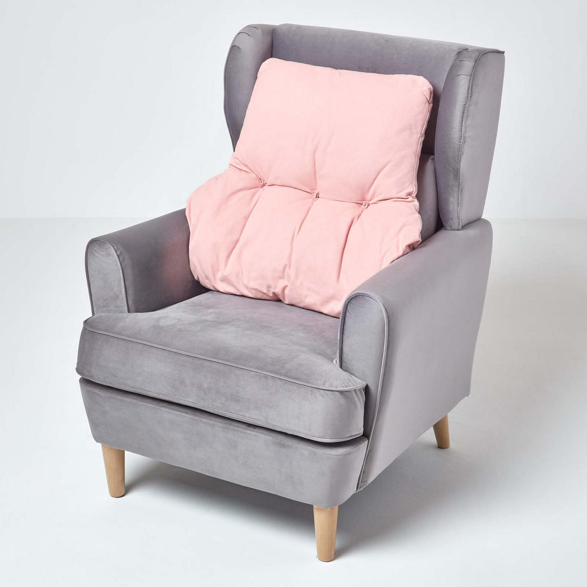 RÜCKENKISSEN rosa 68/58 cm – Stützkissen für Sessel, Baumwolle - Rosa, Textil (68/15cm) - Homescapes