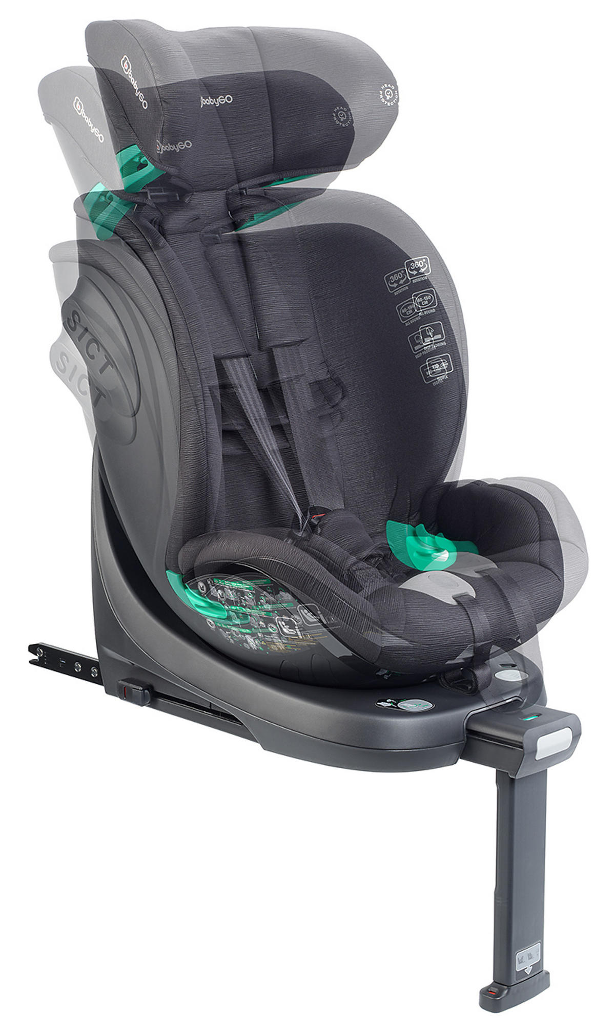 REBOARDER Prime 360 schwarz - Schwarz, Kunststoff (57/46cm) - BabyGo