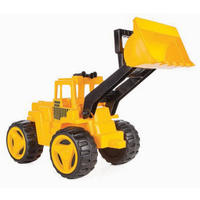 SPIELZEUGAUTO Spielzeug-Bulldozer 06205 gelb Bagger, beweglicher Arm, Schaufel, bis 20 kg, ab 3 Jahren, Kunststoff - Gelb, Kunststoff (29/32/64cm) - Pilsan