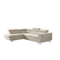 ECKSOFA mit Schlaffunktion und Bettkasten ATOM Ecru Links - Ecru, Holz/Textil (202/275cm) - Kaiser Möbel