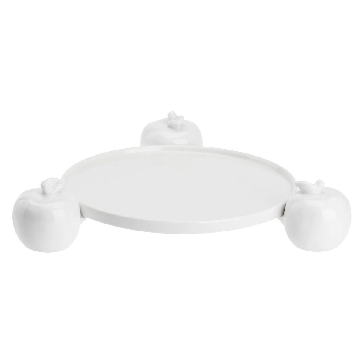 KUCHENPLATTE/ Tortenplatte "Alzatina Mele" Fattoria 22 cm - Weiß, Keramik (22/7/22cm) - La Porcellana Bianca