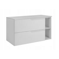 WASCHBECKUNTERSCHRANK MODERN 100 cm mit Arbeitsplatte Farbe: Weiß mit einem Regal Farbe: Weiß - Weiß - Weiß, Holzwerkstoff (100/57/46cm) - Rodan
