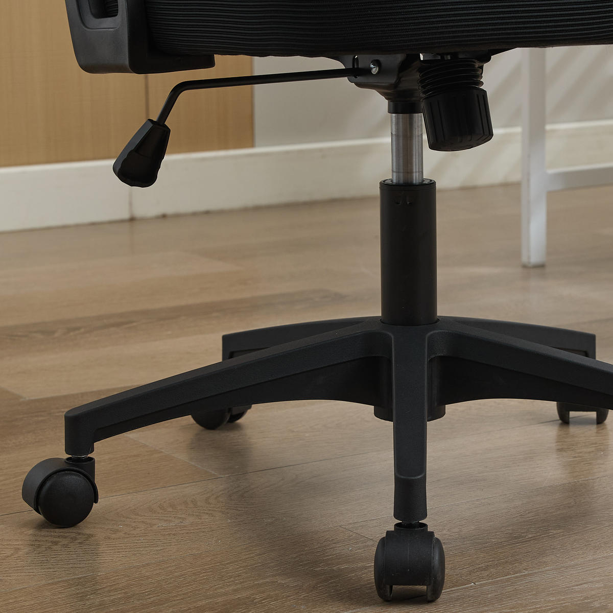 BÜROSTUHL Schwarz 58/65/108 cm - Schwarz, Metall (58/108/65cm) - PANGIVO