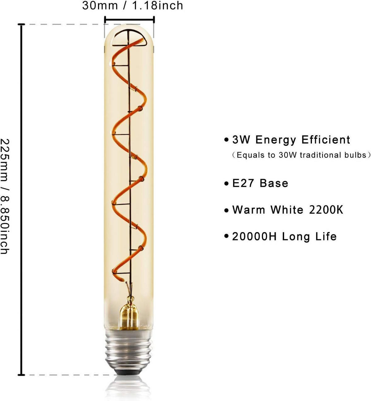 LED-LEUCHTMITTEL Archie II 3/3/22.5cm - Braun, Glas (3/22.5cm) - Nettlife