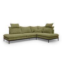 ECKSOFA Leafy Goldfarben 293 cm - Goldfarben, Textil (293/90/198cm) - Pillovely