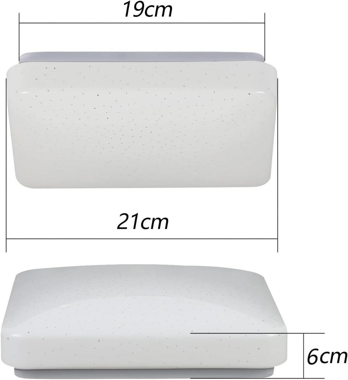 LED-DECKENLEUCHTE Adelheid 21/21/4 cm - Weiß, Kunststoff (21/21/4cm) - Nettlife