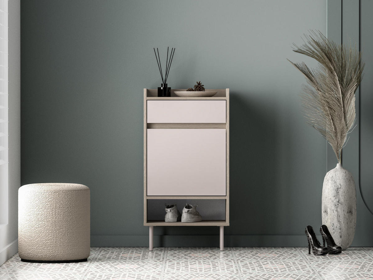 SCHUHSCHRANK VOCO Beige 50x34x95 cm - Beige, Holzwerkstoff (50/95/34cm) - FURNLUX
