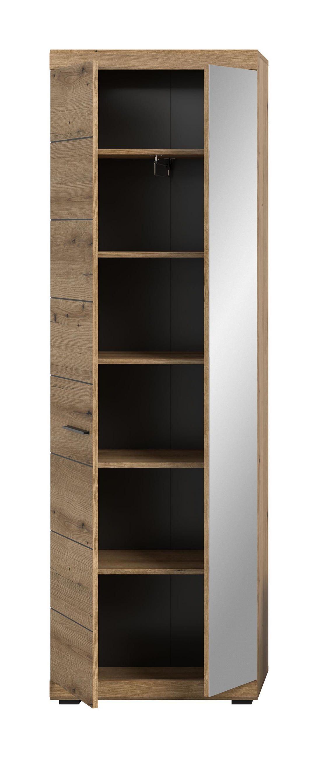 GARDEROBENSCHRANK SCOUT (B/H/T: ca. 62/197/37 cm) in Evoke Oak Nachbildung/Evoke Oak Nachbildung - Eichefarben, Holz (62/197/37cm)