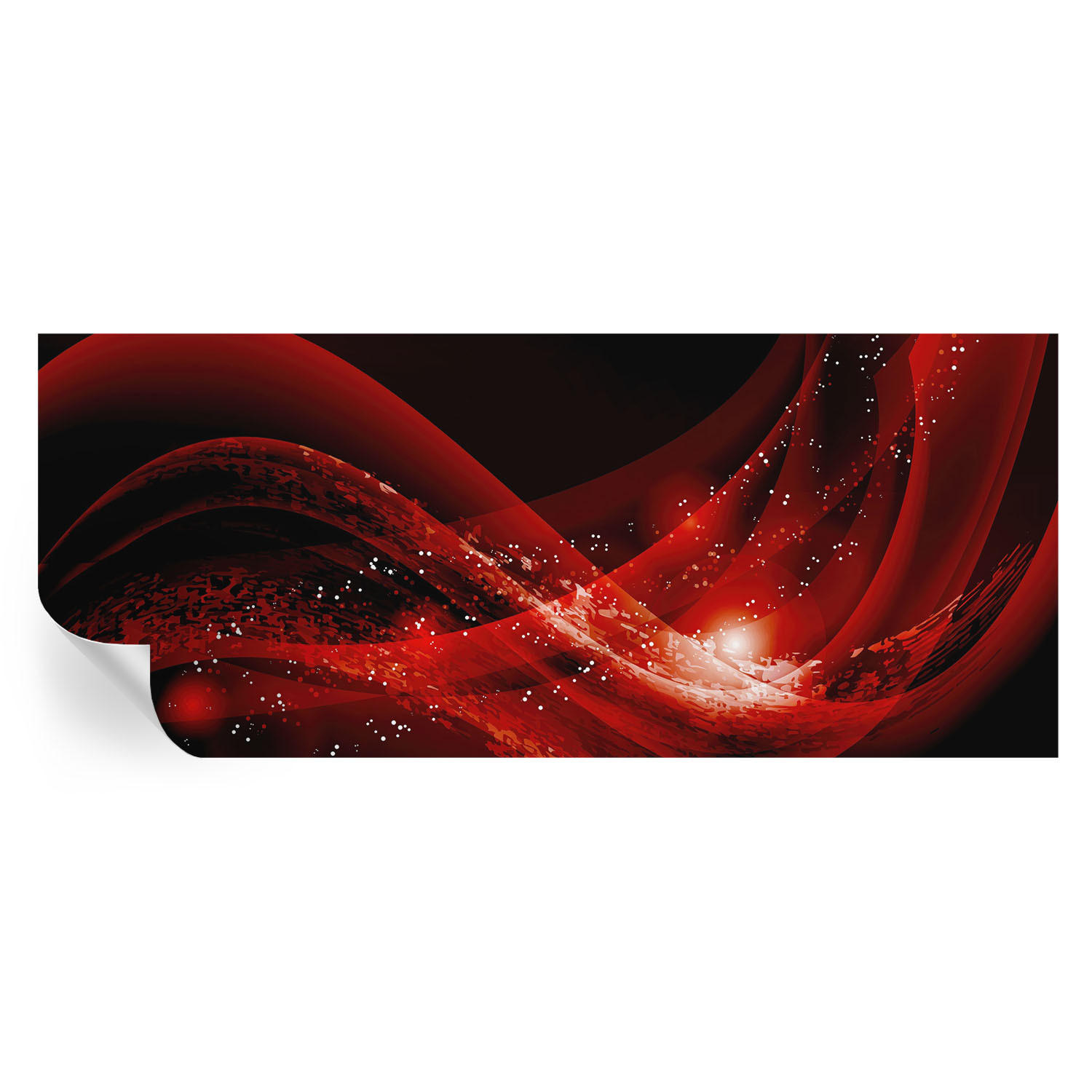 FOTOTAPETE 250x104 cm - Roter Wirbel - Weiß, Textil (250/104cm) - Wallfluent