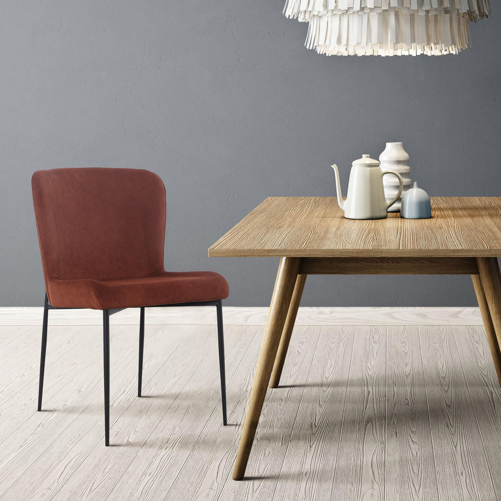 Thumbnail - Svita Esszimmerstühle, Braun, Textil, 2-Sitzer, 48x83x56 cm, Esszimmer, Stühle, Esszimmerstühle, Vierfußstühle
