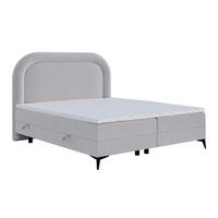 BOXBETT Loreo Hellgrau Chenille 140x200 cm - Hellgrau/Schwarz, Holz/Textil (140/200cm) - Selsey