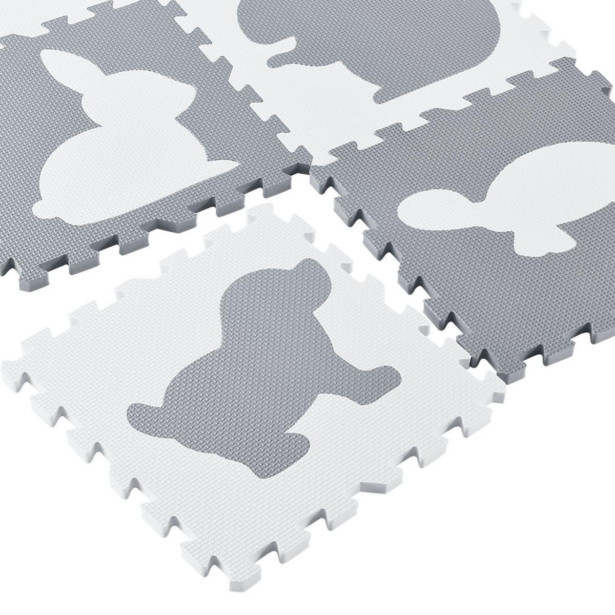 KINDER PUZZLEMATTE Timon (36 Teile) - Grau, Kunststoff (189/1/189cm) - Juskys