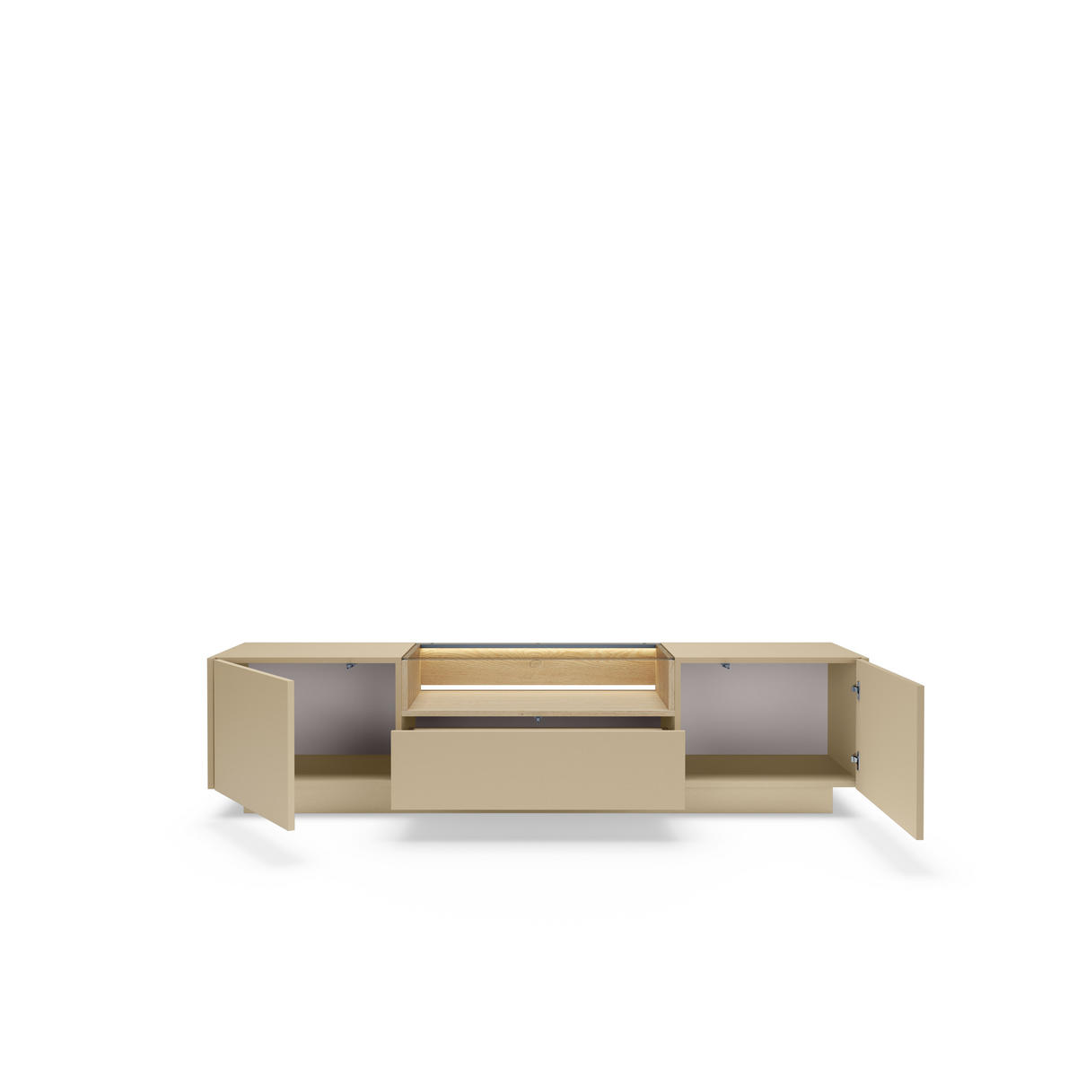 TV-SCHRANK: Kakao + Cremona-Eiche, 176,4 x 43,4 x 39,5 cm - Braun, Holzwerkstoff (176.4/43.4/39.5cm) - 3XE LIVING