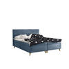BOXBETT Mit Bettkasten Matratze + Topper BELLA Stoff Riviera Hellblau 140x200 cm H2-Pocket - Hellblau, Holz (140/200cm) - Kaiser Möbel