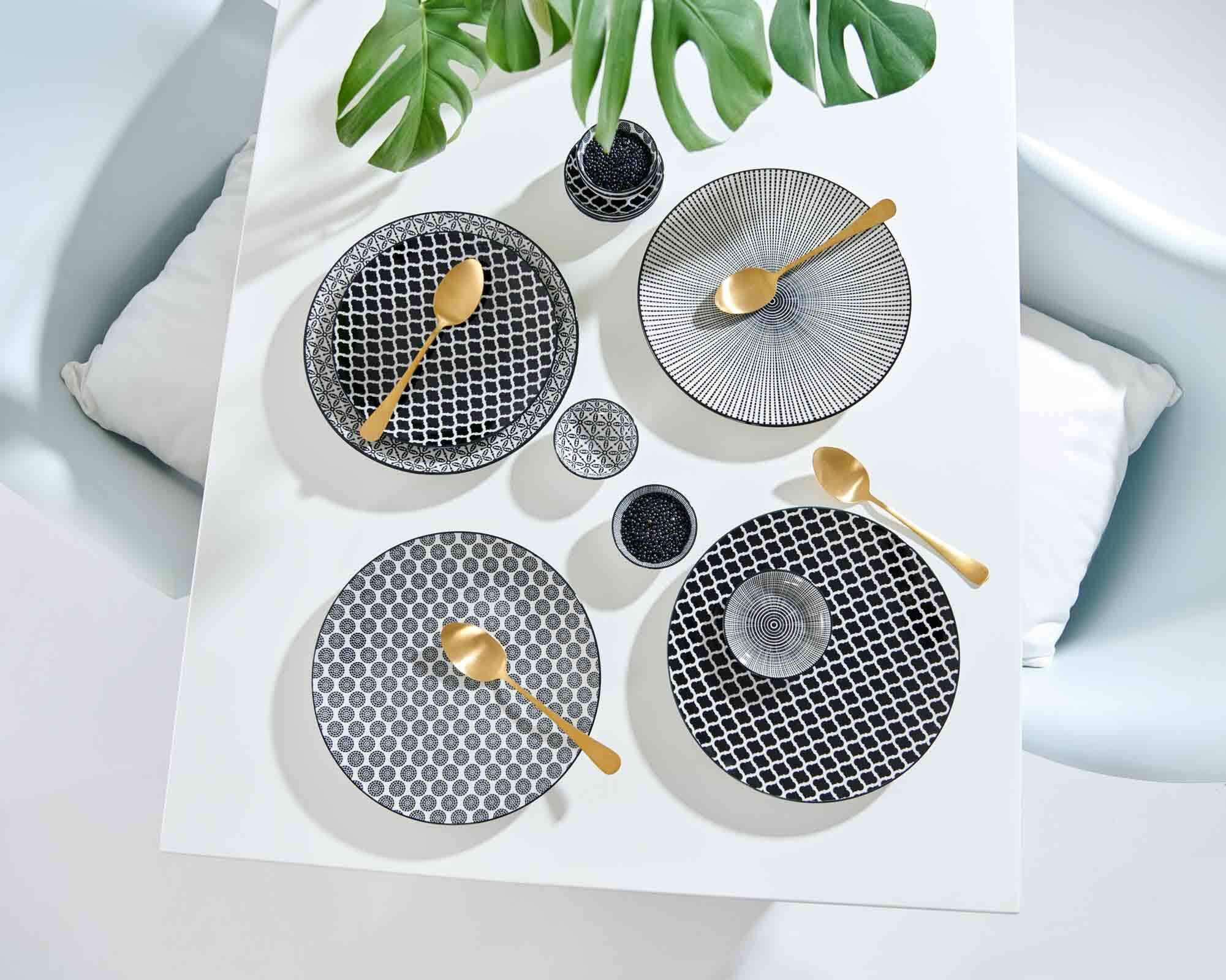 Thumbnail - Ritzenhoff Breker Tafelservice, Schwarz, Weiß, Keramik, 1x1x1 cm, Essen & Trinken, Geschirr, Geschirr-Sets