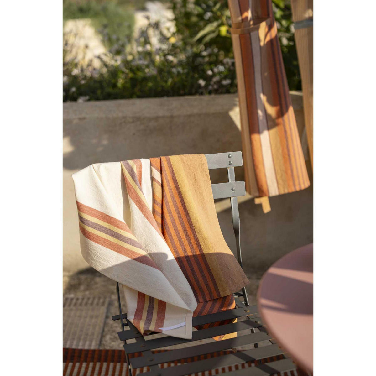 RECYCELTES GESCHIRRTUCH Yuna terrakotta 50 x 70 cm - Dunkelorange, Textil (50/70cm) - Winkler