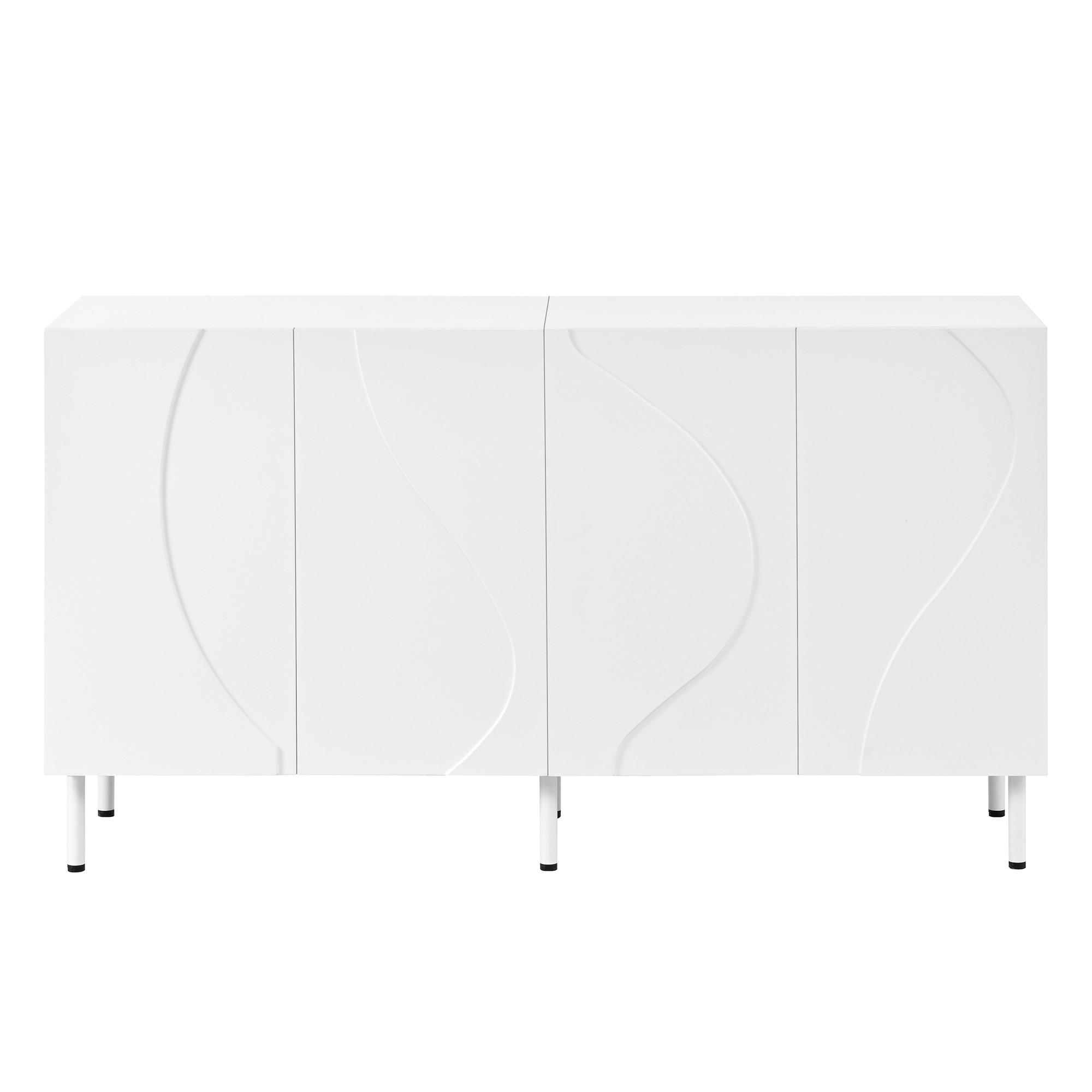 SIDEBOARD Weiß 140/40/77,5 cm - Weiß, Holzwerkstoff (140/77.5/40cm) - PANGIVO
